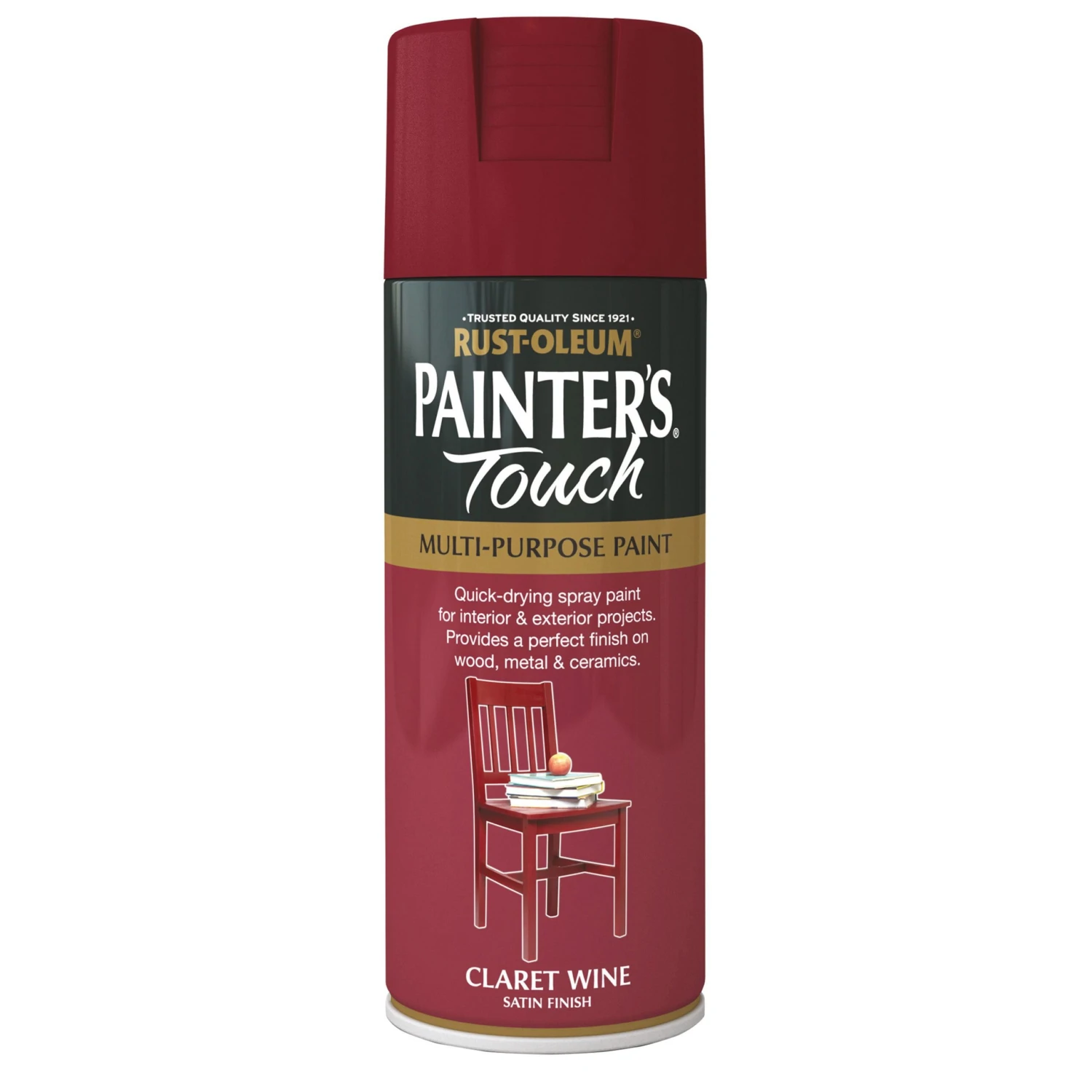 Rust-Oleum Painter's Touch Claret Wine Satinwood Multi-surface Decorative Spray Paint, 400ml 4 Rust-Oleum Painter's Touch Claret Wine Satinwood Multi-surface Decorative Spray Paint, 400ml - Image 2