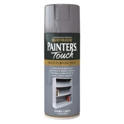 Rust-Oleum Painter's Touch Dark Grey Gloss Multi-surface Decorative Spray Paint, 400ml -Home Paint Store rust oleum painter s touch dark grey gloss multi surface decorative spray paint 400ml5013296950237 08c bq