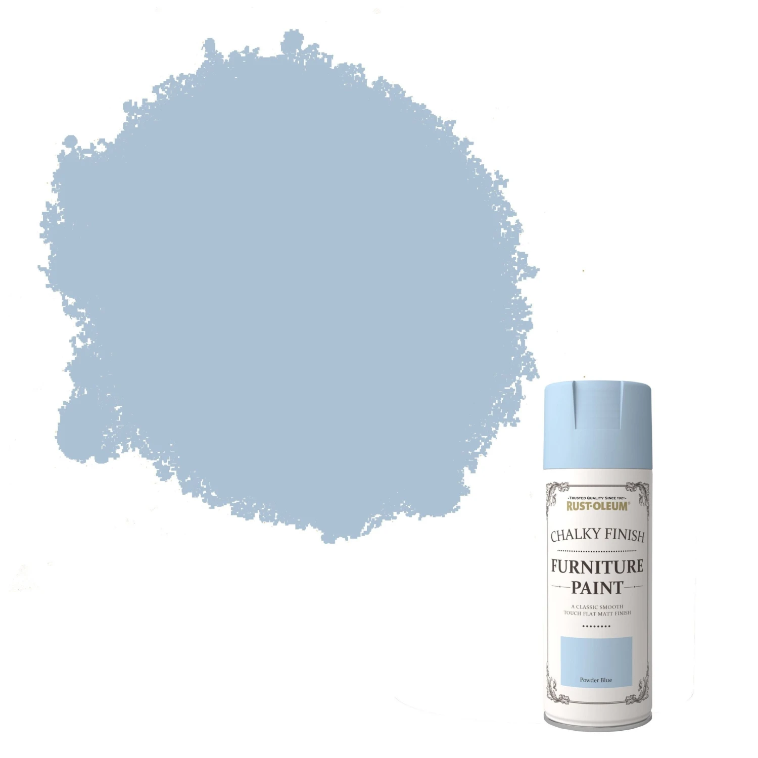 Rust-Oleum Powder Blue Matt Chalky Effect Multi-surface Spray Paint, 400ml 3 Rust-Oleum Powder Blue Matt Chalky Effect Multi-surface Spray Paint, 400ml