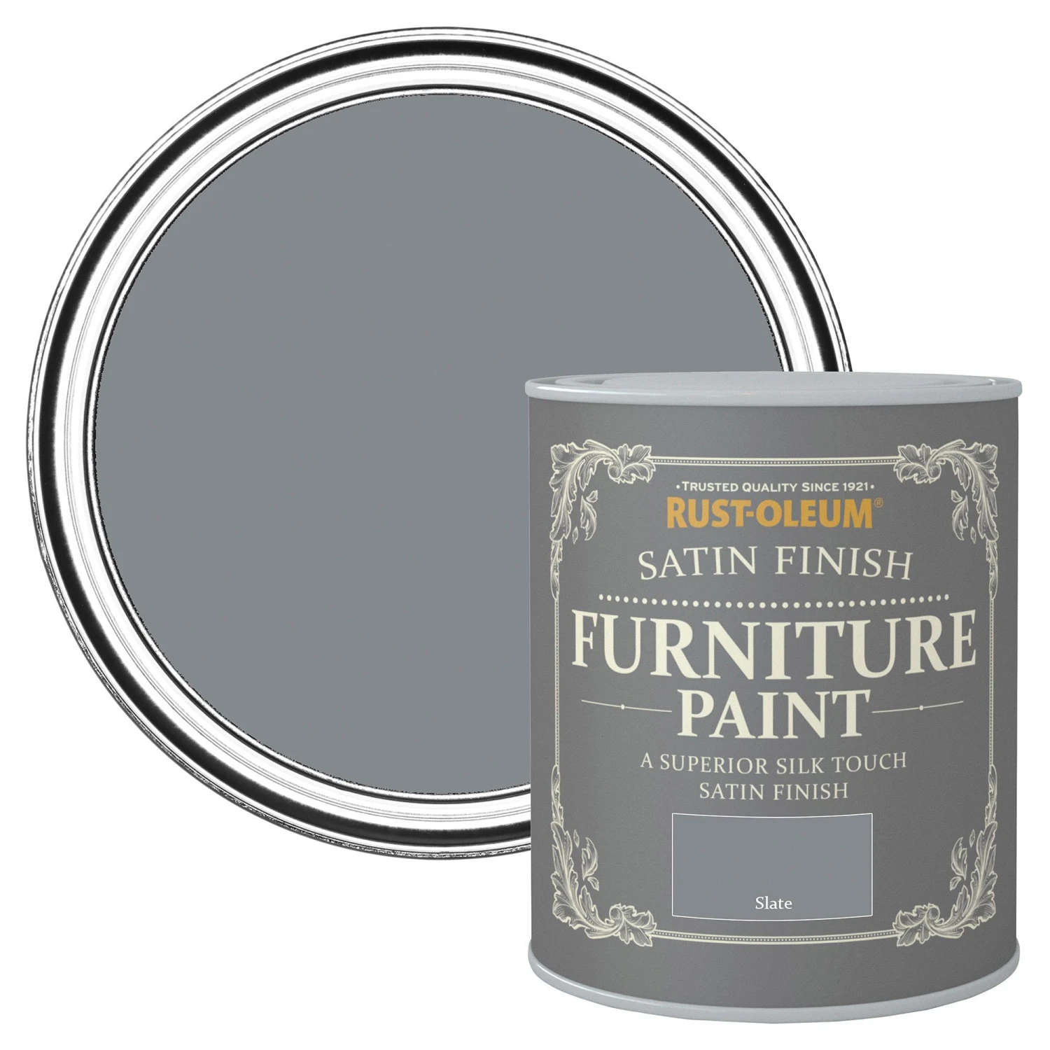 Rust-Oleum Slate Satinwood Furniture Paint, 750ml 4 Rust-Oleum Slate Satinwood Furniture Paint, 750ml - Image 2