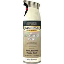Rust-Oleum Universal Real Almond Gloss Multi-surface Spray Paint, 400ml -Home Paint Store rust oleum universal real almond gloss multi surface spray paint 400ml5013296951036 08c bq