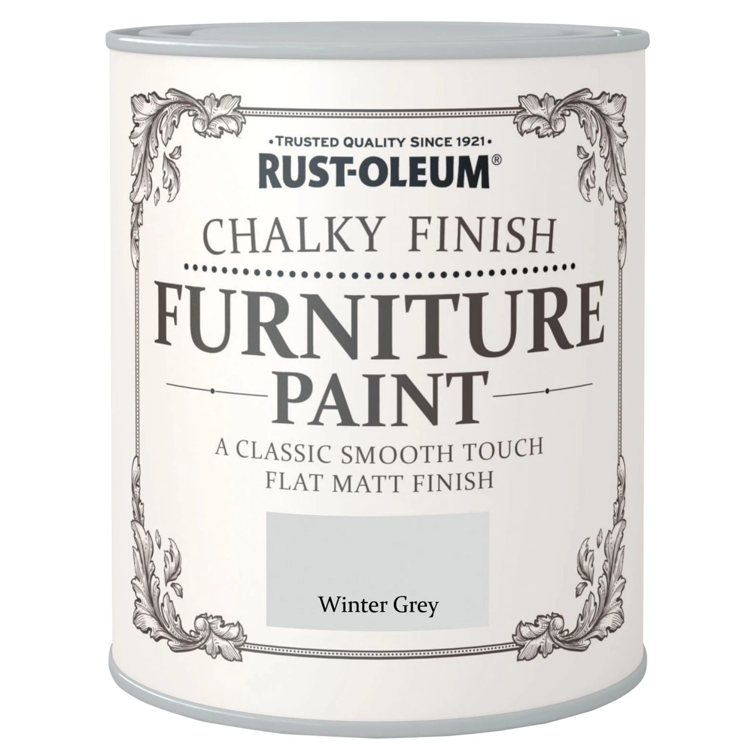 Rust-Oleum Winter Grey Flat Matt Furniture Paint, 2.5L 3 Rust-Oleum Winter Grey Flat Matt Furniture Paint, 2.5L