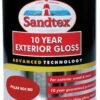 Sandtex Pillar Box Red Gloss Exterior Metal & Wood Paint, 750ml -Home Paint Store sandtex pillar box red gloss exterior metal wood paint 750ml5010131460432 08c bq