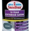 Sandtex Seclusion Grey Satinwood Exterior Metal & Wood Paint, 750ml 1 Sandtex Seclusion Grey Satinwood Exterior Metal & Wood Paint, 750ml -Home Paint Store sandtex seclusion grey satinwood exterior metal wood paint 750ml5010131536724 08c bq