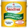 Sandtex Ultra Smooth Pure Brilliant White Smooth Masonry Paint, 2.5L -Home Paint Store sandtex ultra smooth pure brilliant white smooth masonry paint 2 5l5010131502156 08c bq