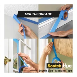 ScotchBlue Blue Masking Tape (L)41m (W)24mm, Pack Of 3 -Home Paint Store scotchblue blue masking tape l 41m w 24mm pack of 34054596722002 03i