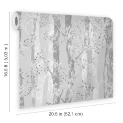 Sublime Dappled Trees Silver Effect Smooth Wallpaper -Home Paint Store sublime dappled trees silver effect smooth wallpaper5011583413106 02t bq