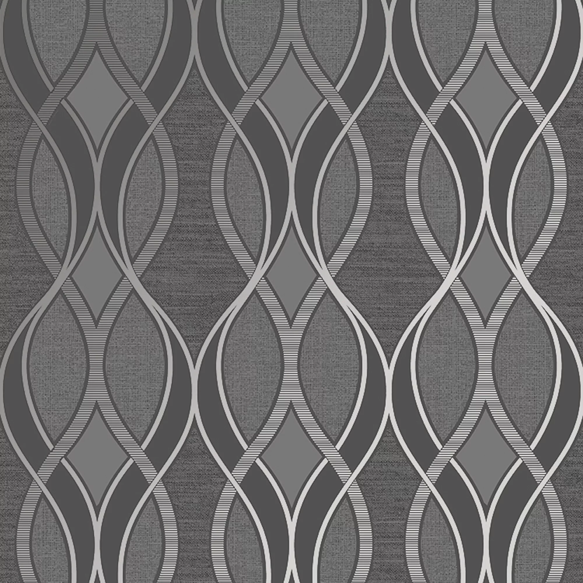 Sublime Dark Grey Ribbon Geometric Smooth Wallpaper 4 Sublime Dark Grey Ribbon Geometric Smooth Wallpaper - Image 2
