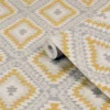 Superfresco Easy Grey & Yellow Geometric Woven Effect Textured Wallpaper -Home Paint Store superfresco easy grey yellow geometric woven effect textured wallpaper5011583512854 36C