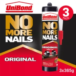 UniBond No More Nails Original White Grab Adhesive 280ml, Pack Of 3 -Home Paint Store unibond no more nails original white grab adhesive 280ml pack of 35010383313043 12c bq