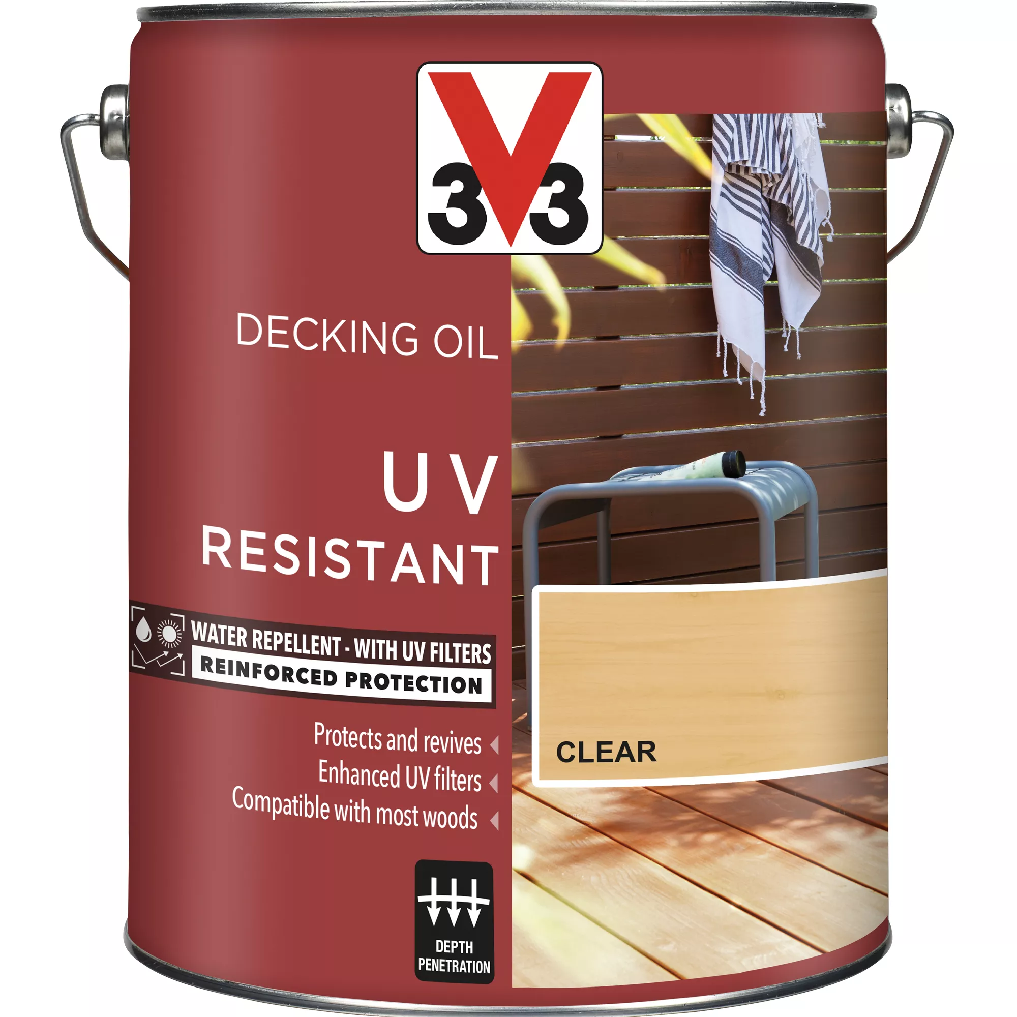 V33 Clear UV Resistant Decking Wood Oil, 5L 6 V33 Clear UV Resistant Decking Wood Oil, 5L - Image 4