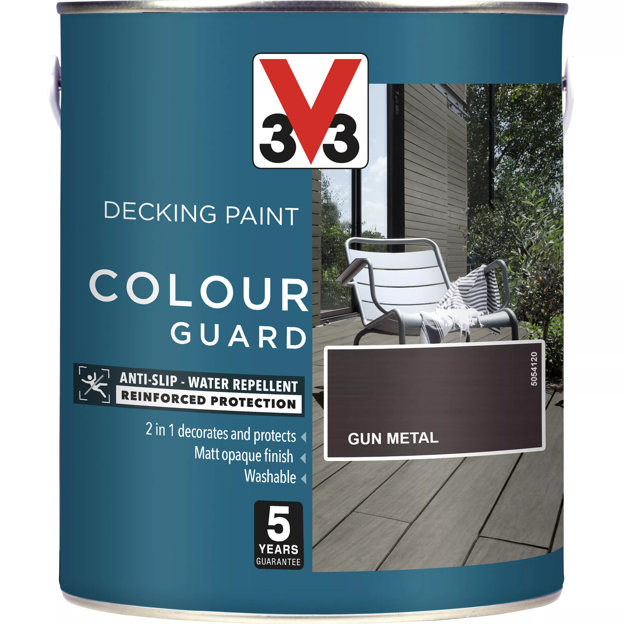 V33 Colour Guard Matt Gun Metal Decking Paint, 2.5L 5 V33 Colour Guard Matt Gun Metal Decking Paint, 2.5L - Image 3