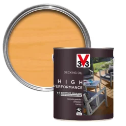 V33 High Performance Clear UV Resistant Decking Wood Oil, 2.5L