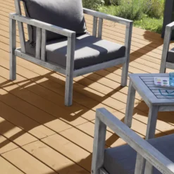 V33 High Performance Light Oak UV Resistant Decking Wood Oil, 5L -Home Paint Store v33 high performance light oak uv resistant decking wood oil 5l3153895164429 01i bq