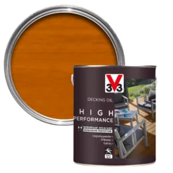V33 High Performance Light Oak UV Resistant Decking Wood Oil, 5L -Home Paint Store v33 high performance light oak uv resistant decking wood oil 5l3153895164429 08c bq
