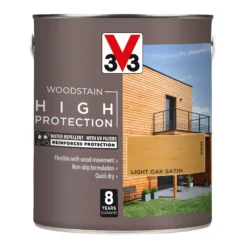 V33 High Protection Light Oak Mid Sheen Wood Stain, 2.5L 7 V33 High Protection Light Oak Mid Sheen Wood Stain, 2.5L -Home Paint Store v33 high protection light oak mid sheen wood stain 2 5l3153895144490 08c bq