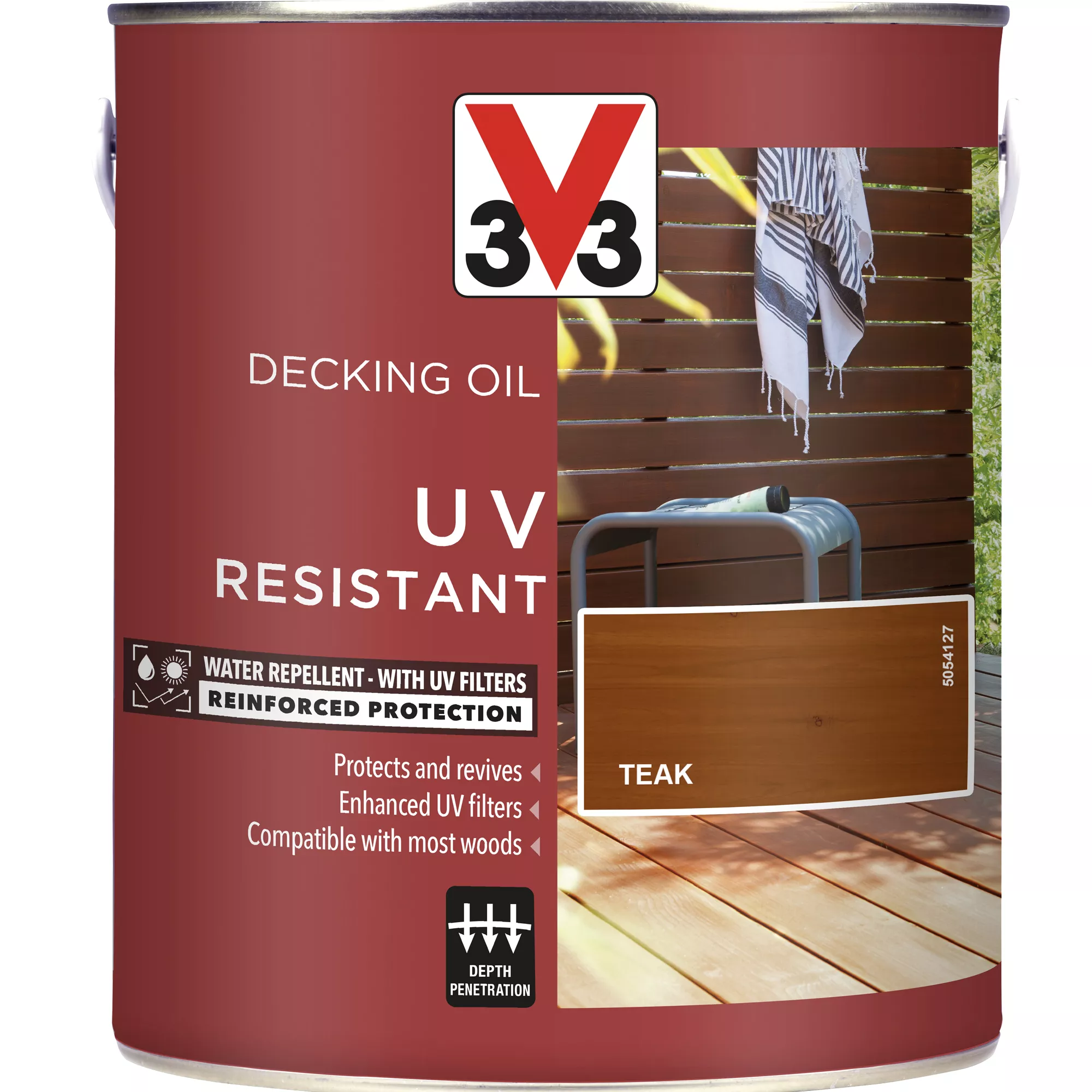 V33 Teak UV Resistant Decking Wood Oil, 2.5L 6 V33 Teak UV Resistant Decking Wood Oil, 2.5L - Image 4