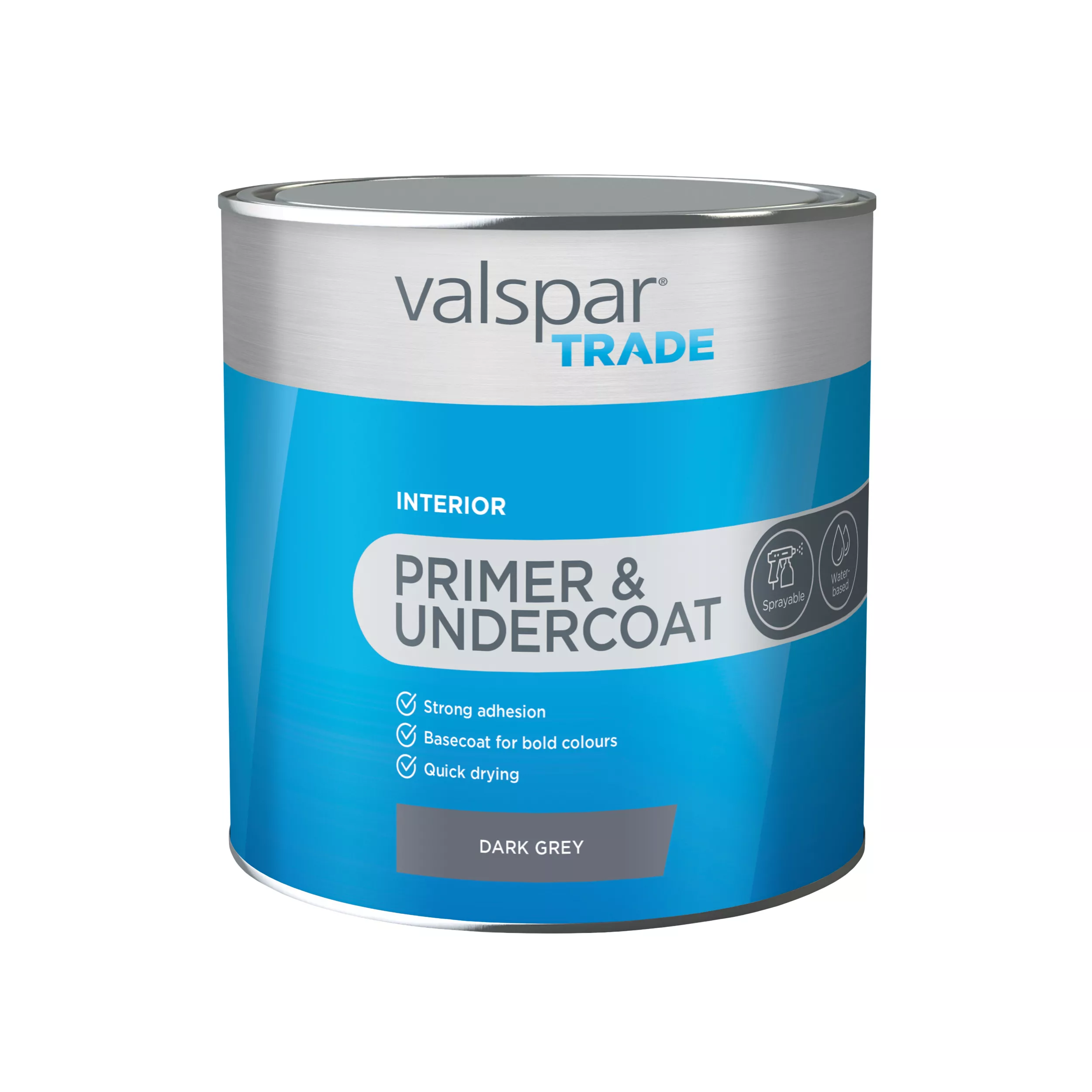 Valspar Trade Dark Grey Multi-surface Primer, 2.5L 4 Valspar Trade Dark Grey Multi-surface Primer, 2.5L - Image 2